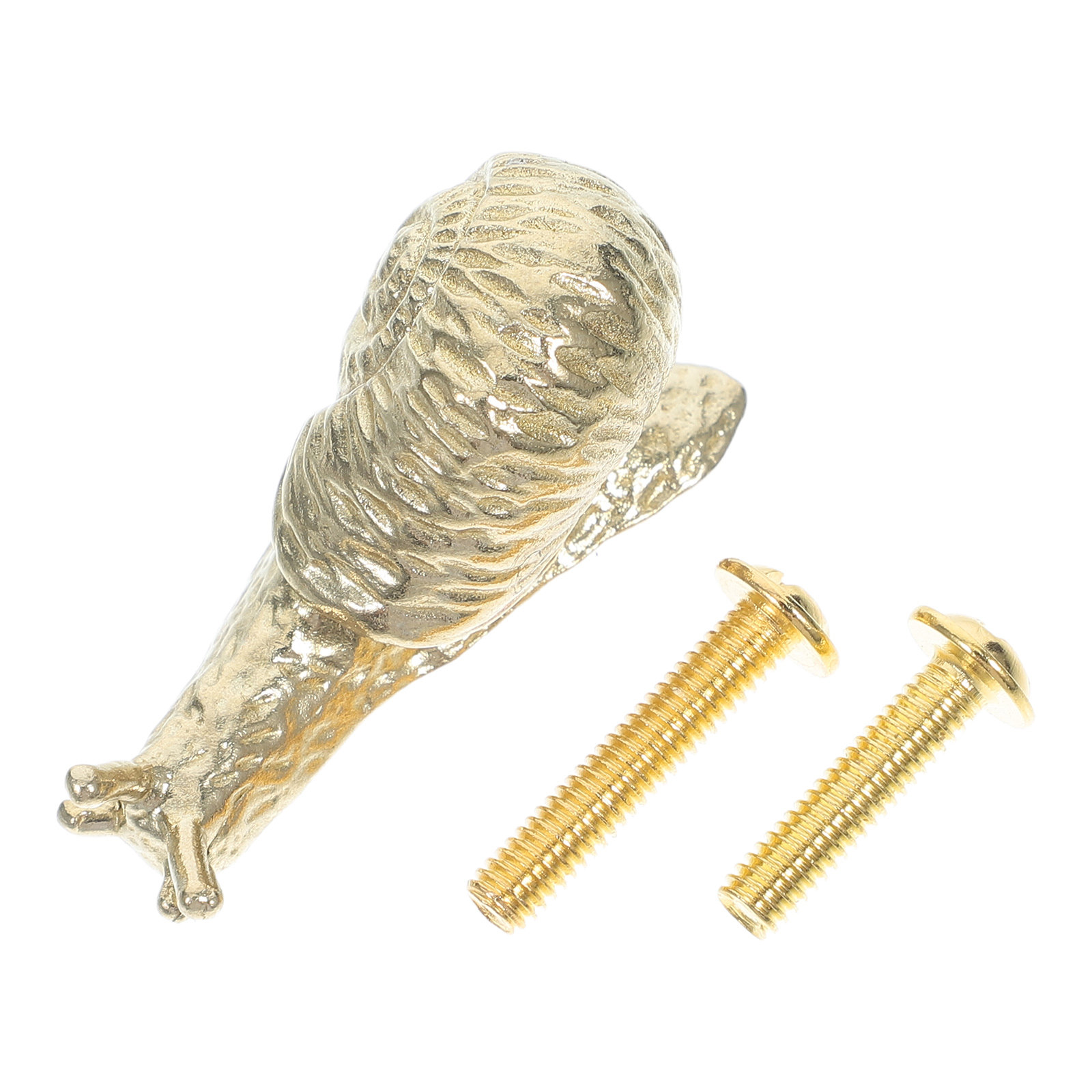 Vintage Furniture Hardware Replacement - Brass Gold Snail Cabinet Pulls Decorative