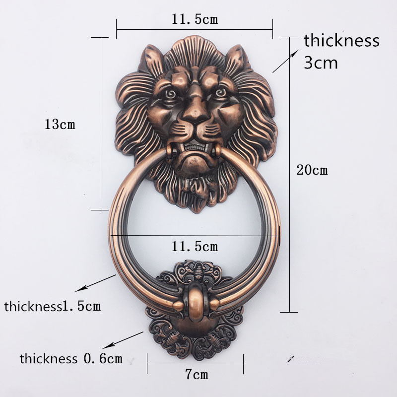 Furniture Hardware Jig - Antique Bronze Lion Head Handle Door