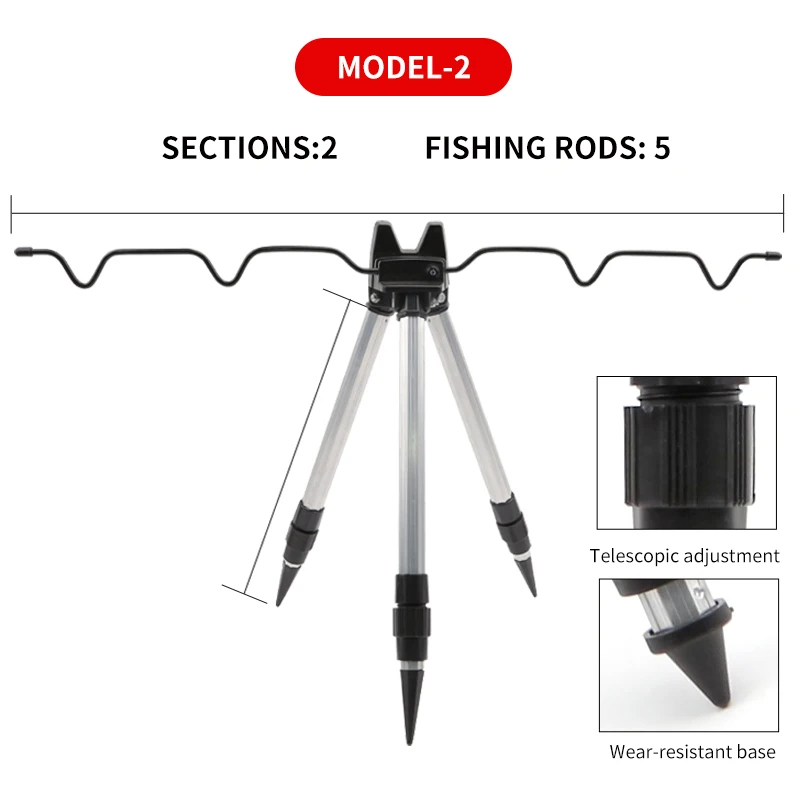 Corner Bracket Angle - 3-Fold Telescopic Fishing Rod Support Bracket