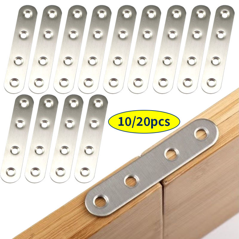 Corner Bracket Angle - 10/20pcs Flat Straight Brace Brackets, Repair