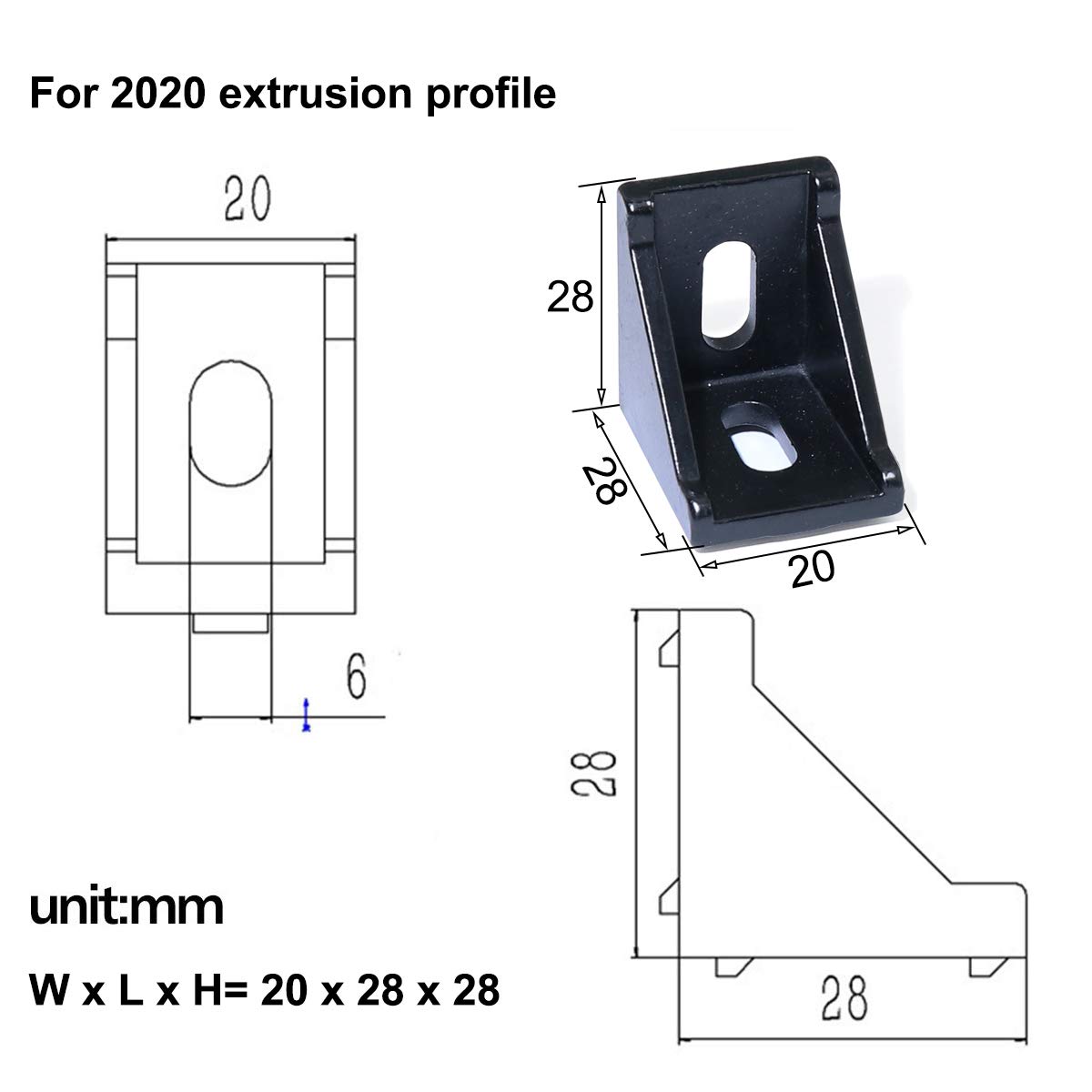 5pcs/10PCS 2020 3030 Corner Br - Corner Bracket Angle recensie en prijs