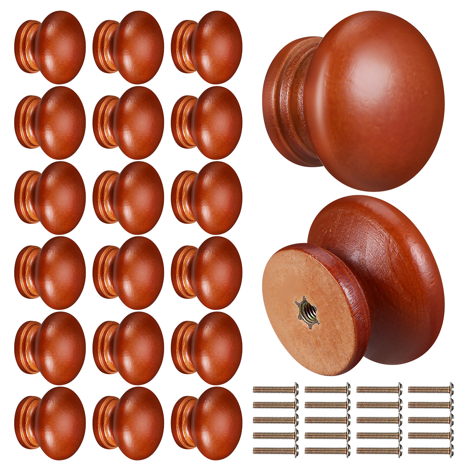 20Pcs Solid Wood Knobs Polishe - Furniture Hardware Handles recensie en prijs