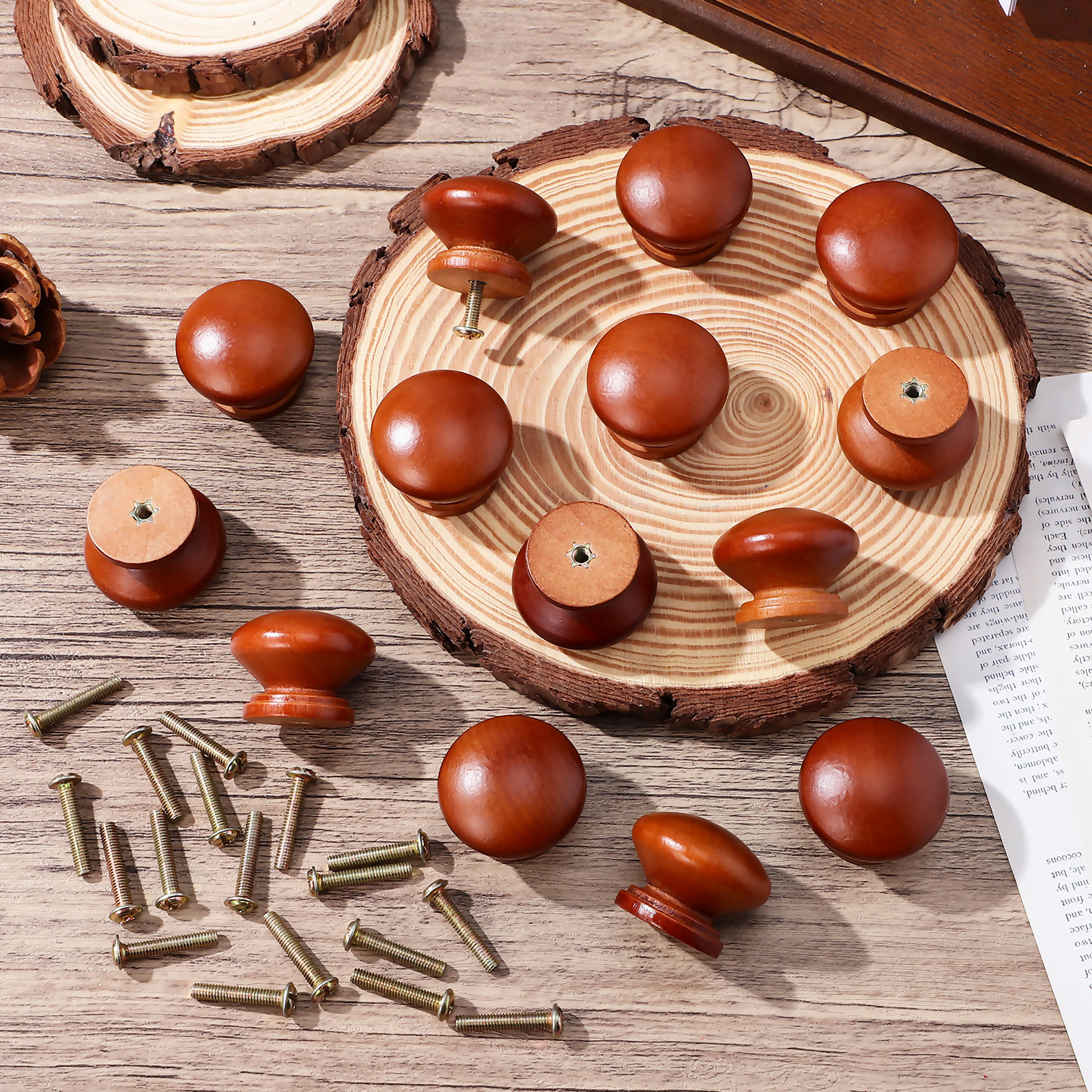 20Pcs Solid Wood Knobs Polishe - Furniture Hardware Handles recensie en prijs