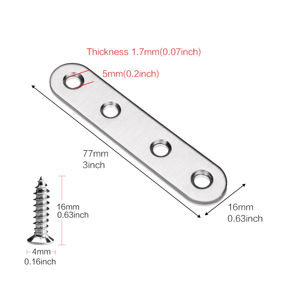 Flat Straight Brace Brackets 7 - Corner Bracket Angle recensie en prijs