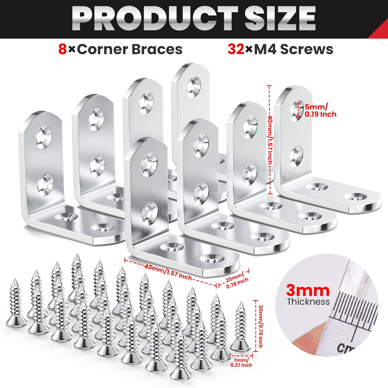 8-Pack Heavy Duty Corner Brace - Corner Bracket Angle recensie en prijs