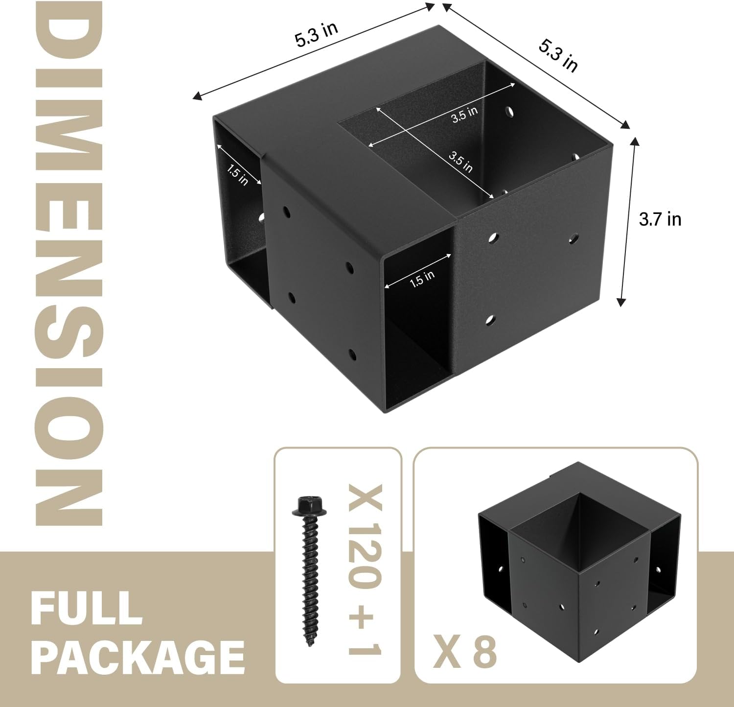8 Pack Heavy Duty Workbench Br - Corner Bracket Angle recensie en prijs