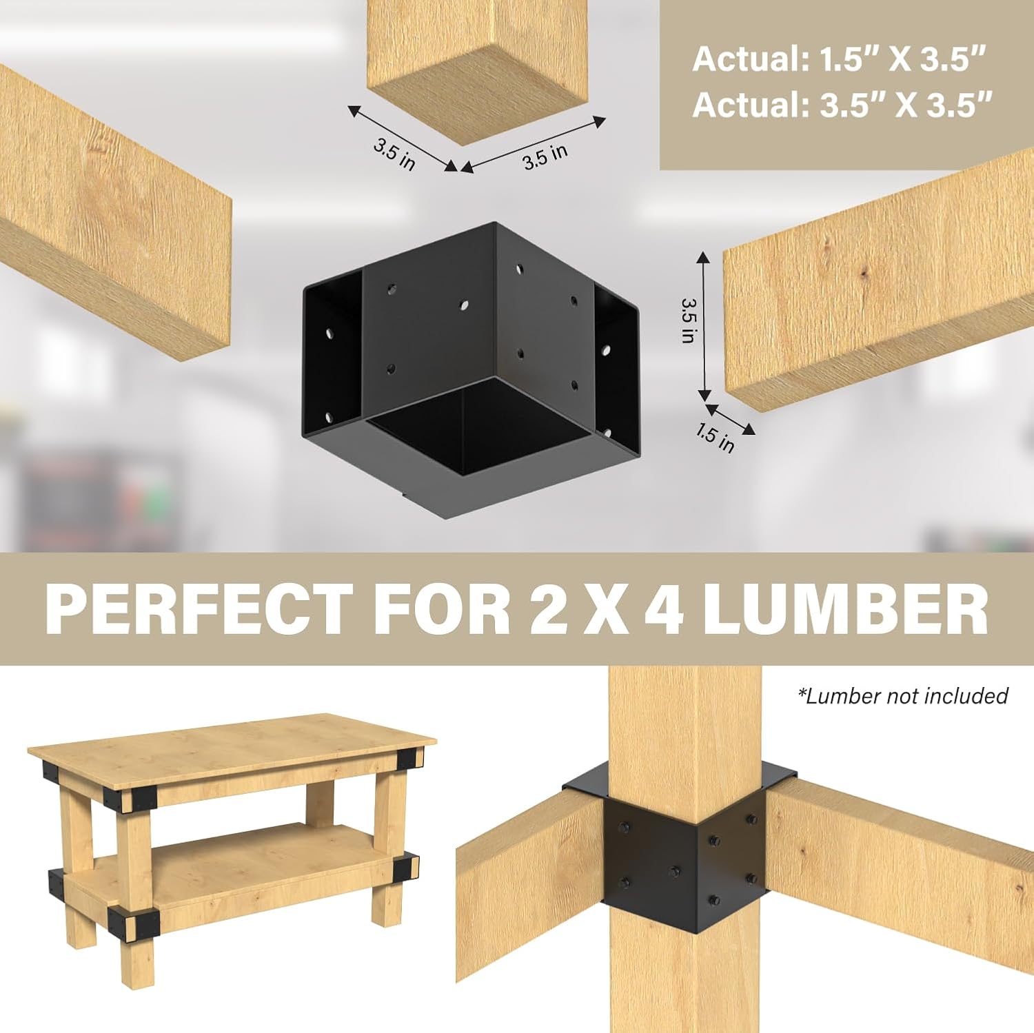 8 Pack Heavy Duty Workbench Br - Corner Bracket Angle recensie en prijs