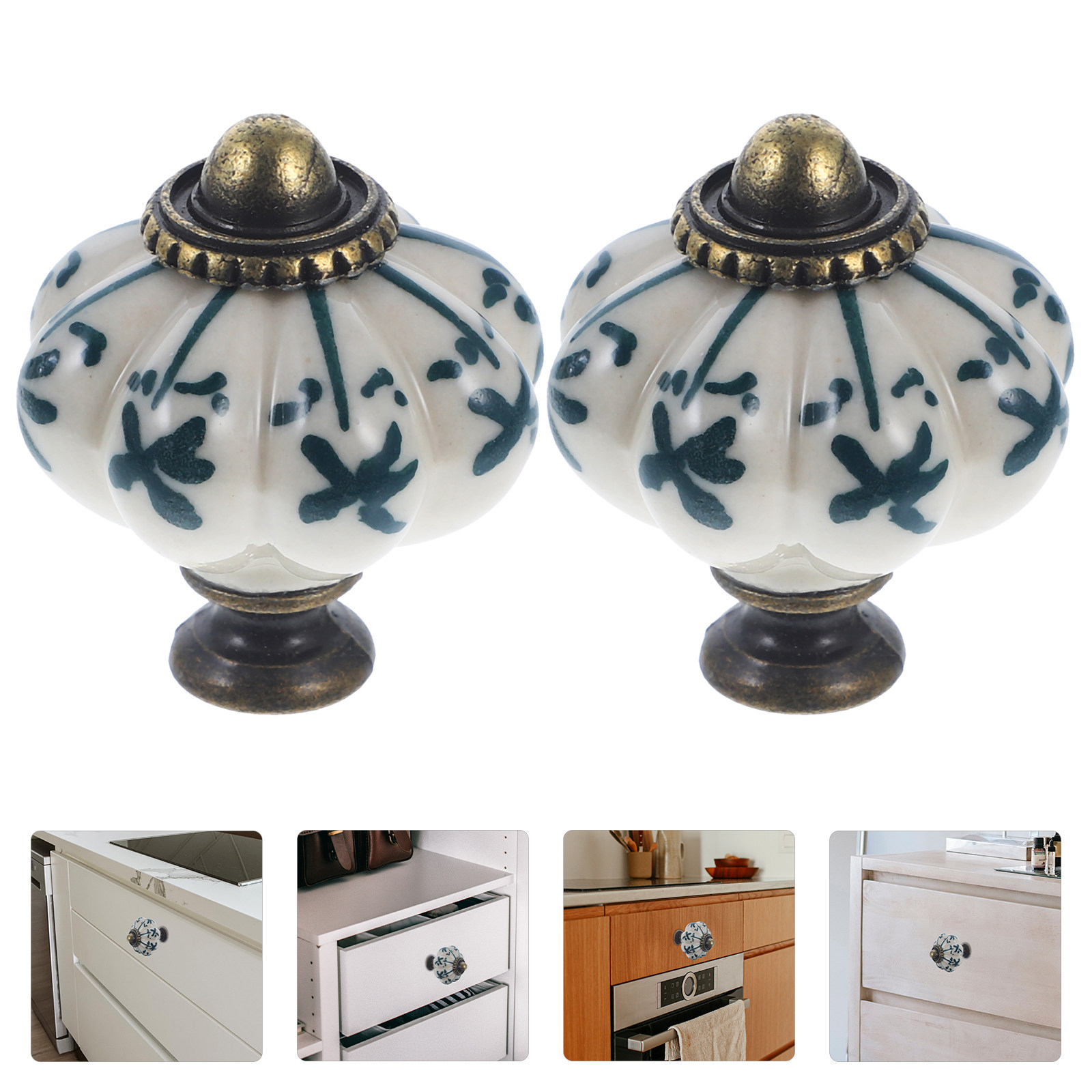 12Pcs Ceramic Blue and White P - Vintage Furniture Hardware Replacement recensie en prijs