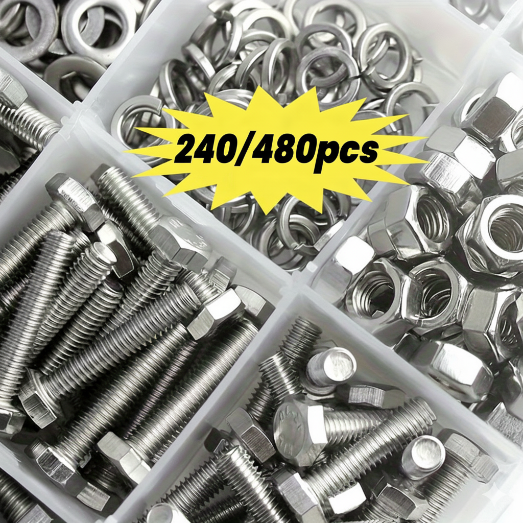 240Pcs Stainless Steel Hex Bol - Furniture Hardware Tools recensie en prijs